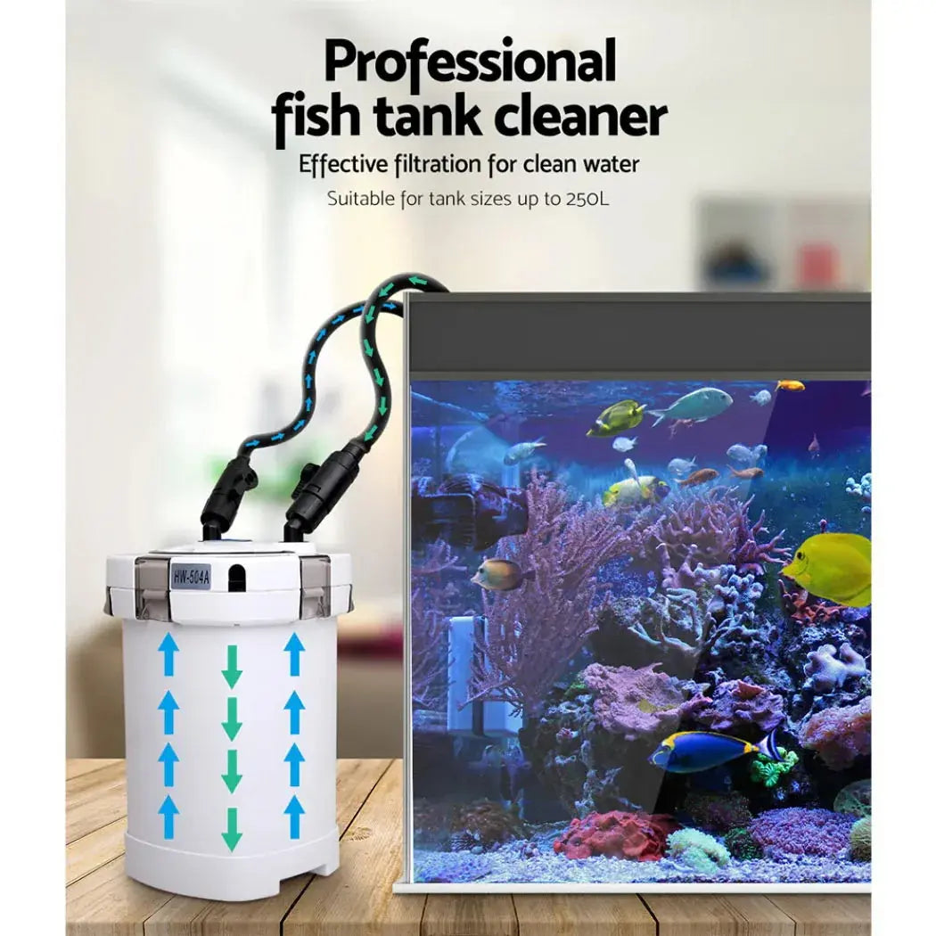 Giantz Aquarium Filter Fish Tank External Canister Water Pump 1250L/H N8 Aquatics