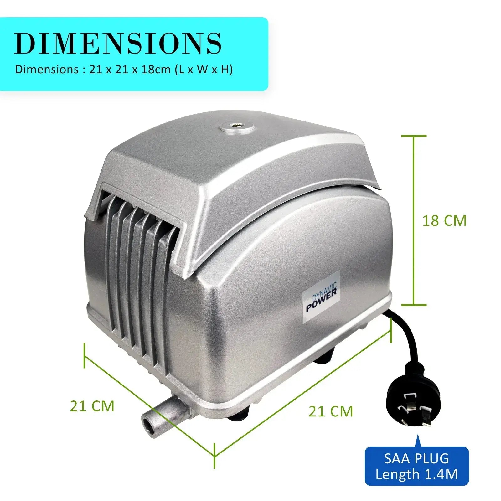 Aquarium Air Pump Oxygen Hydroponic 12 Outlet 4500L/H 65W N8 Aquatics