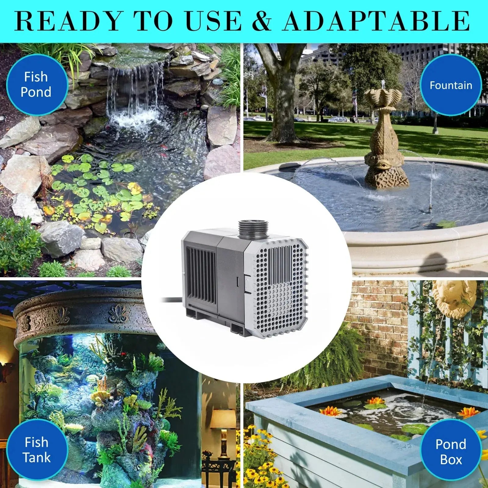 Dynamic Power Submersible Aquarium Water Pump 2500L/H 45W N8 Aquatics