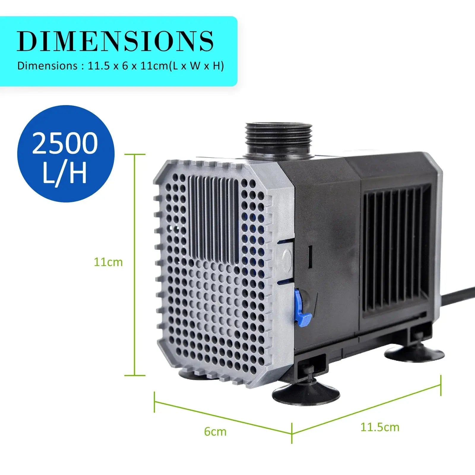 Dynamic Power Submersible Aquarium Water Pump 2500L/H 45W N8 Aquatics