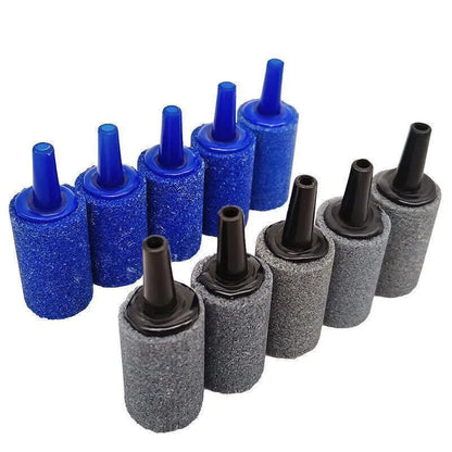 Air Stone Aerator Diffusers for Aquariums - 10 Pack (Black) N8 Aquatics