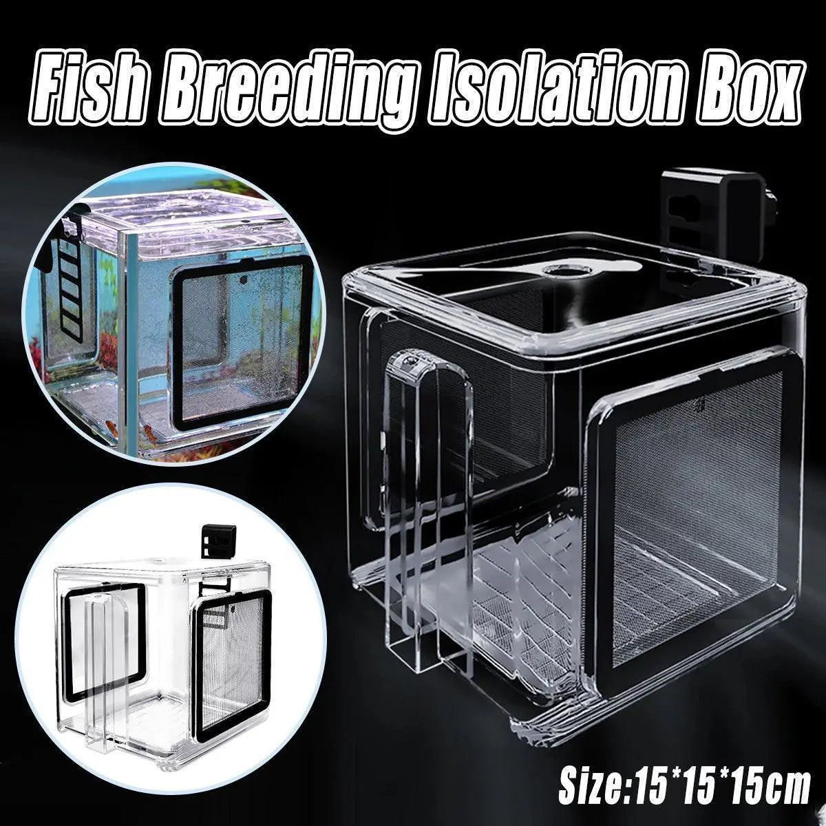 Acrylic Fish Isolation for Aquarium Guppy Fry Tropical Fish Breeding Growth Box