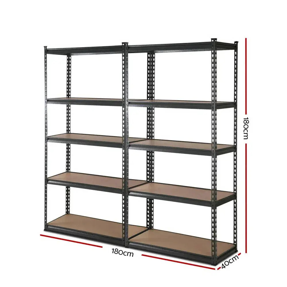 Giantz 2x1.8M Garage Shelving Warehouse Rack Pallet Racking Storage Charcoal N8 Aquatics