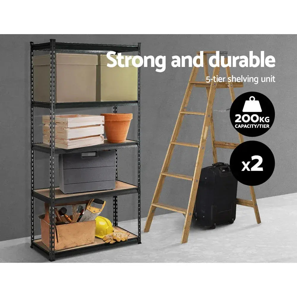 Giantz 2x1.8M Garage Shelving Warehouse Rack Pallet Racking Storage Charcoal N8 Aquatics