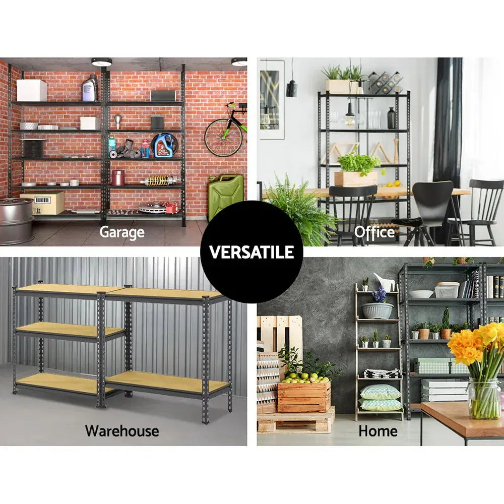 Giantz 2x1.8M Garage Shelving Warehouse Rack Pallet Racking Storage Charcoal N8 Aquatics